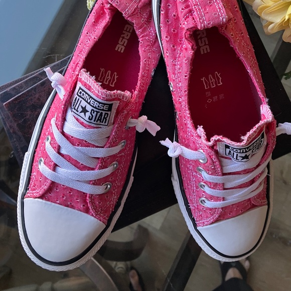 Converse Shorelines Pink Summer Eyelet - Size 9 - Picture 4 of 7